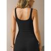 image:imageDarong Tank Tops for Women with Built in Bra Double Lined V Neck Summer Basic Going Out ShirtsBlack