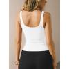 image:imageDarong Tank Tops for Women with Built in Bra Double Lined V Neck Summer Basic Going Out ShirtsWhite
