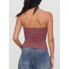 image:imageDarong Womens Padded Tube Tops Trendy Double Lined Strapless Crop Tanks Summer Backless Sleeveless Bandeau Going Out ShirtsMerlot Red