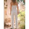 image:imageDarong Womens 2 Piece Matching Lounge Set Striped Sleeveless Top Wide Leg Pants 2026 Travel Clothing SetsStripewhite Grey