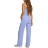 image:imageDarong Womens Summer Outfits 2 Piece Lounge Set Spaghetti Strap Tank Top Wide Leg Pants Matching Sets Travel ClothingLight Blue