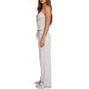image:imageDarong Womens Summer Outfits 2 Piece Lounge Set Spaghetti Strap Tank Top Wide Leg Pants Matching Sets Travel ClothingWhite Grey