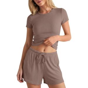 image:imageDarong 2 Piece Shorts Set for Women Summer Lounge Wear Casual Airport Travel Outfits Matching ClothingKhaki