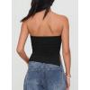 image:imageDarong Womens Strapless Built in Bra Tube Top Double Lined NonSlip Backless Crop Tanks Fashion Going Out Y2K ClothesBlack