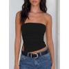 image:imageDarong Womens Strapless Built in Bra Tube Top Double Lined NonSlip Backless Crop Tanks Fashion Going Out Y2K ClothesBlack