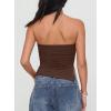 image:imageDarong Womens Strapless Built in Bra Tube Top Double Lined NonSlip Backless Crop Tanks Fashion Going Out Y2K ClothesCoffee