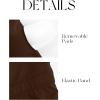 image:imageDarong Womens Strapless Built in Bra Tube Top Double Lined NonSlip Backless Crop Tanks Fashion Going Out Y2K ClothesCoffee