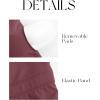 image:imageDarong Womens Strapless Built in Bra Tube Top Double Lined NonSlip Backless Crop Tanks Fashion Going Out Y2K ClothesMerlot Red