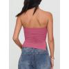 image:imageDarong Womens Strapless Built in Bra Tube Top Double Lined NonSlip Backless Crop Tanks Fashion Going Out Y2K ClothesRaspberry Pink