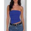 image:imageDarong Womens Strapless Built in Bra Tube Top Double Lined NonSlip Backless Crop Tanks Fashion Going Out Y2K ClothesRoyal Blue