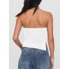 image:imageDarong Womens Strapless Built in Bra Tube Top Double Lined NonSlip Backless Crop Tanks Fashion Going Out Y2K ClothesWhite