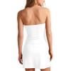 image:imageDarong Two Piece Skirt Set for Women Summer Strapless Tube Tops Mini Skirt with Builtin Shorts Going Out Matching OutfitsWhite